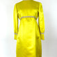 Vintage Teal Traina NY Silk Chartreuse Dress