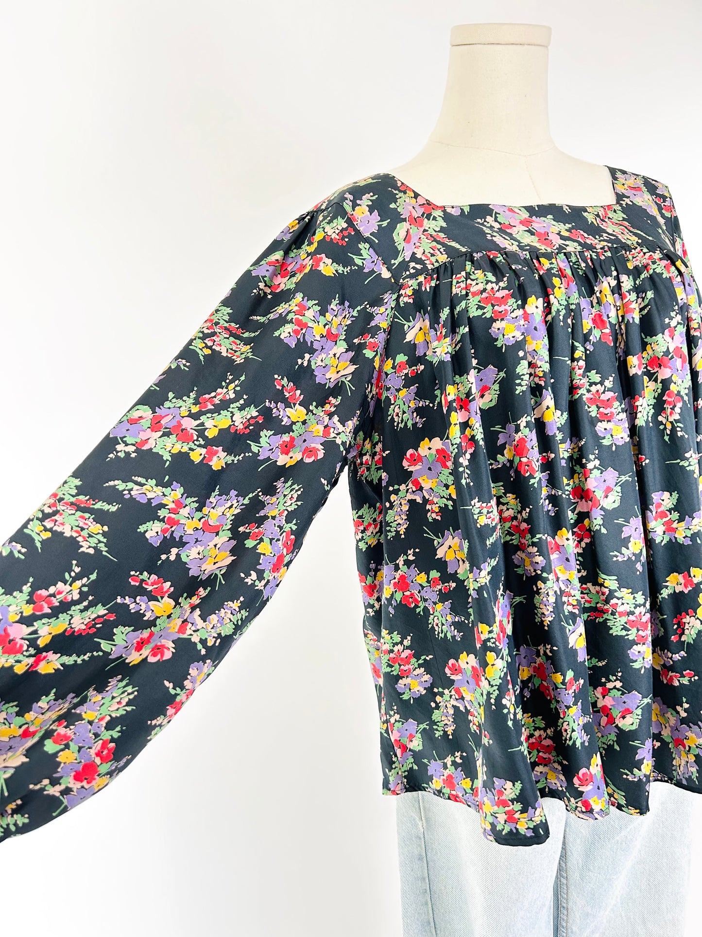 The Great Black Floral Top