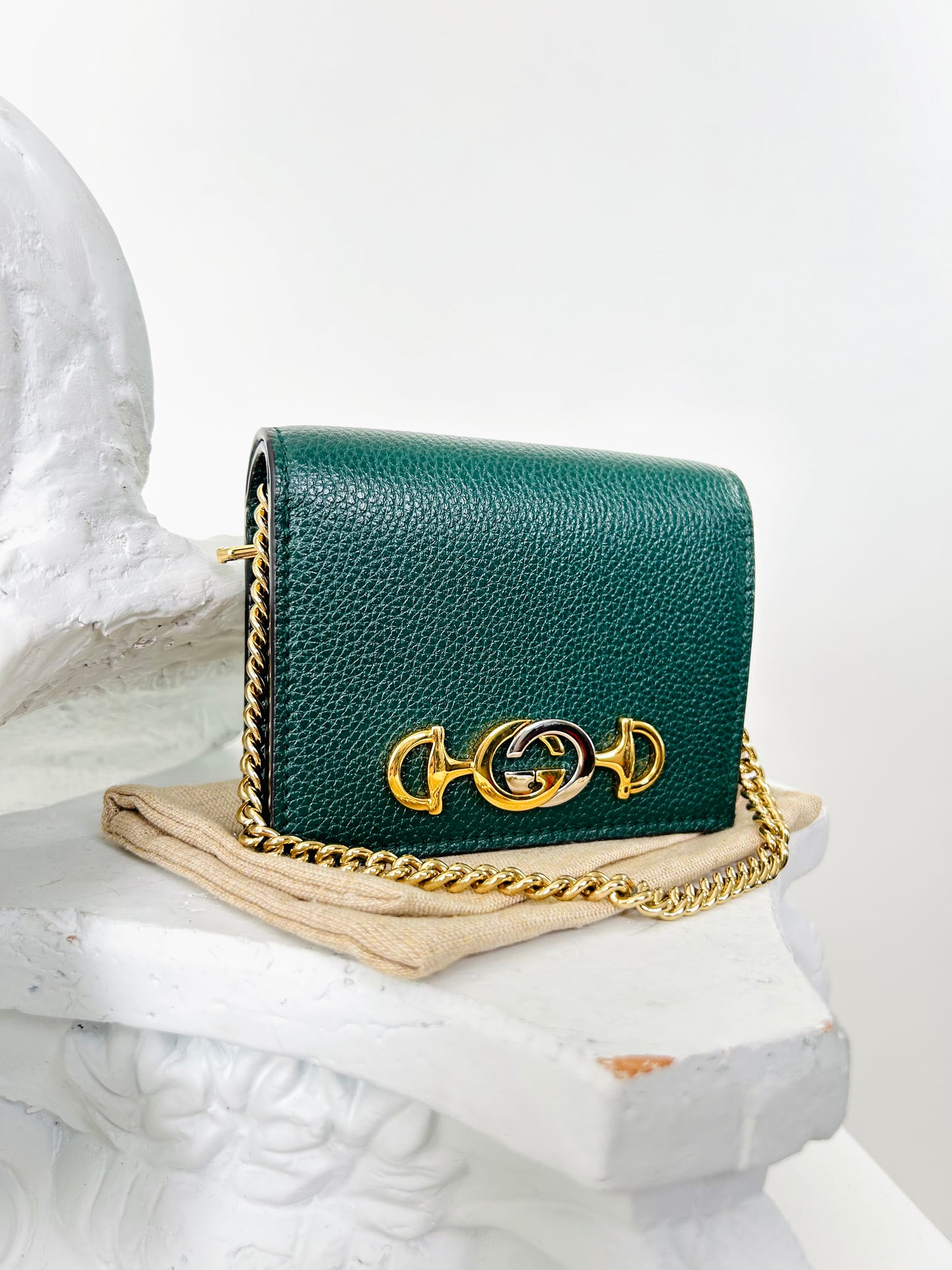 Gucci Green Zumi Wallet on Chain
