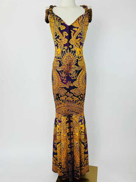 Roberto Cavalli Dragon Collectors Maxi Dress