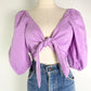 Lavender Linen Crop Top