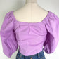 Lavender Linen Crop Top