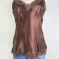 Shu Shu Brown Lace Trim Camy