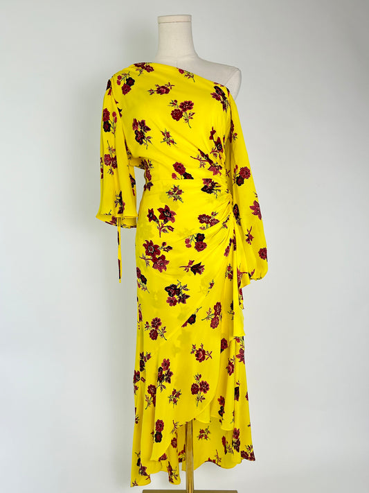 ALC Yellow and Red Flowers Dress