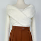 Jonathan Simkhai Cream Cross Over Sweater