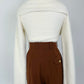 Jonathan Simkhai Cream Cross Over Sweater