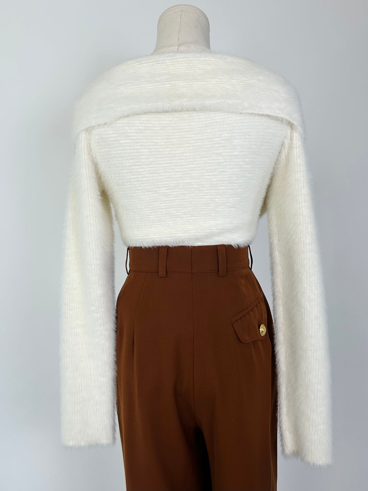 Jonathan Simkhai Cream Cross Over Sweater