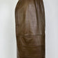 Vintage Escada Brown Leather Skirt