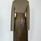 Vintage Escada Brown Leather Skirt