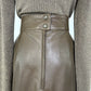 Vintage Escada Brown Leather Skirt