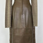 Vintage Escada Brown Leather Skirt