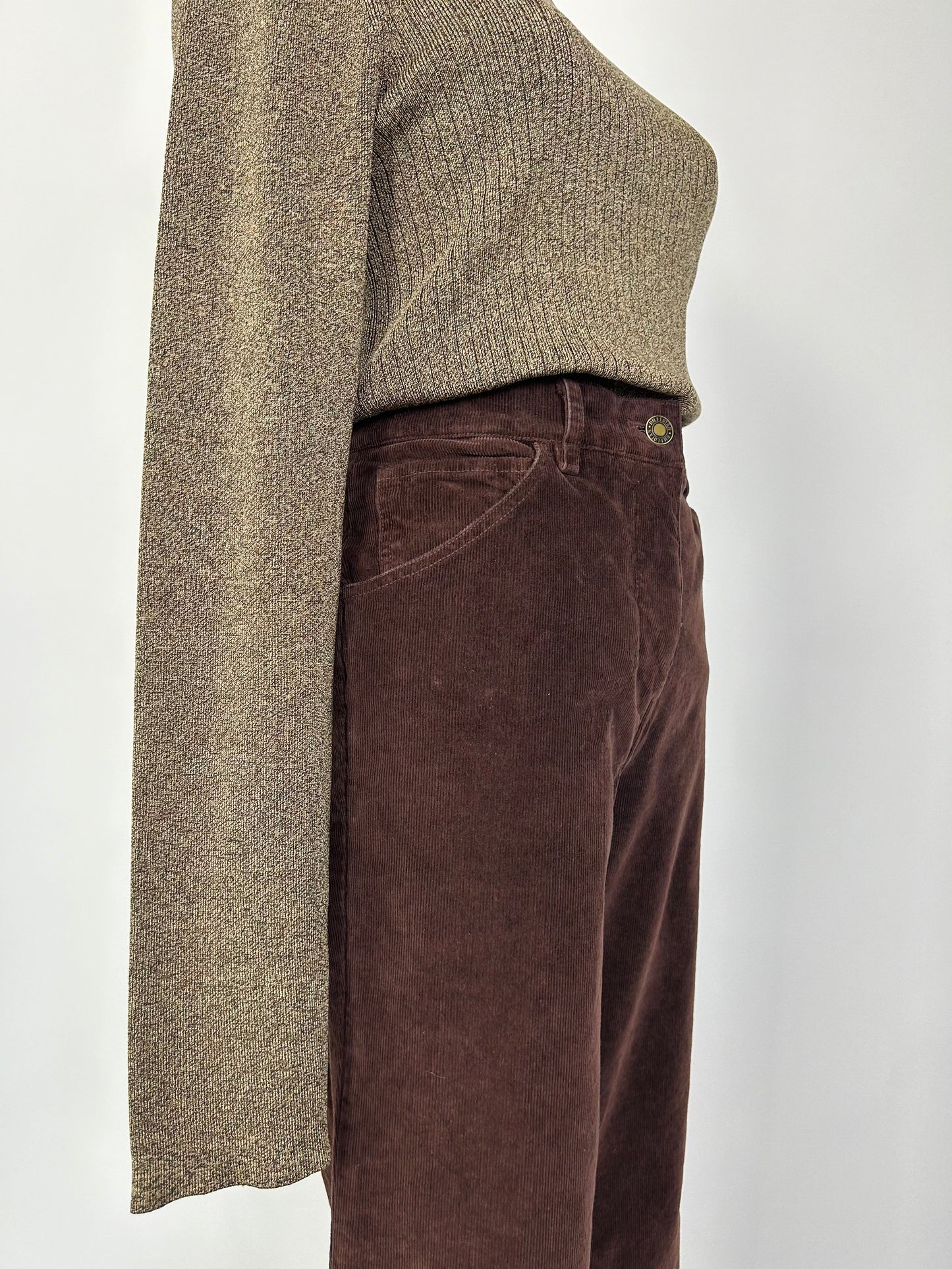 Nili Lotan Brown Corduroy Wide Leg