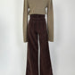 Nili Lotan Brown Corduroy Wide Leg