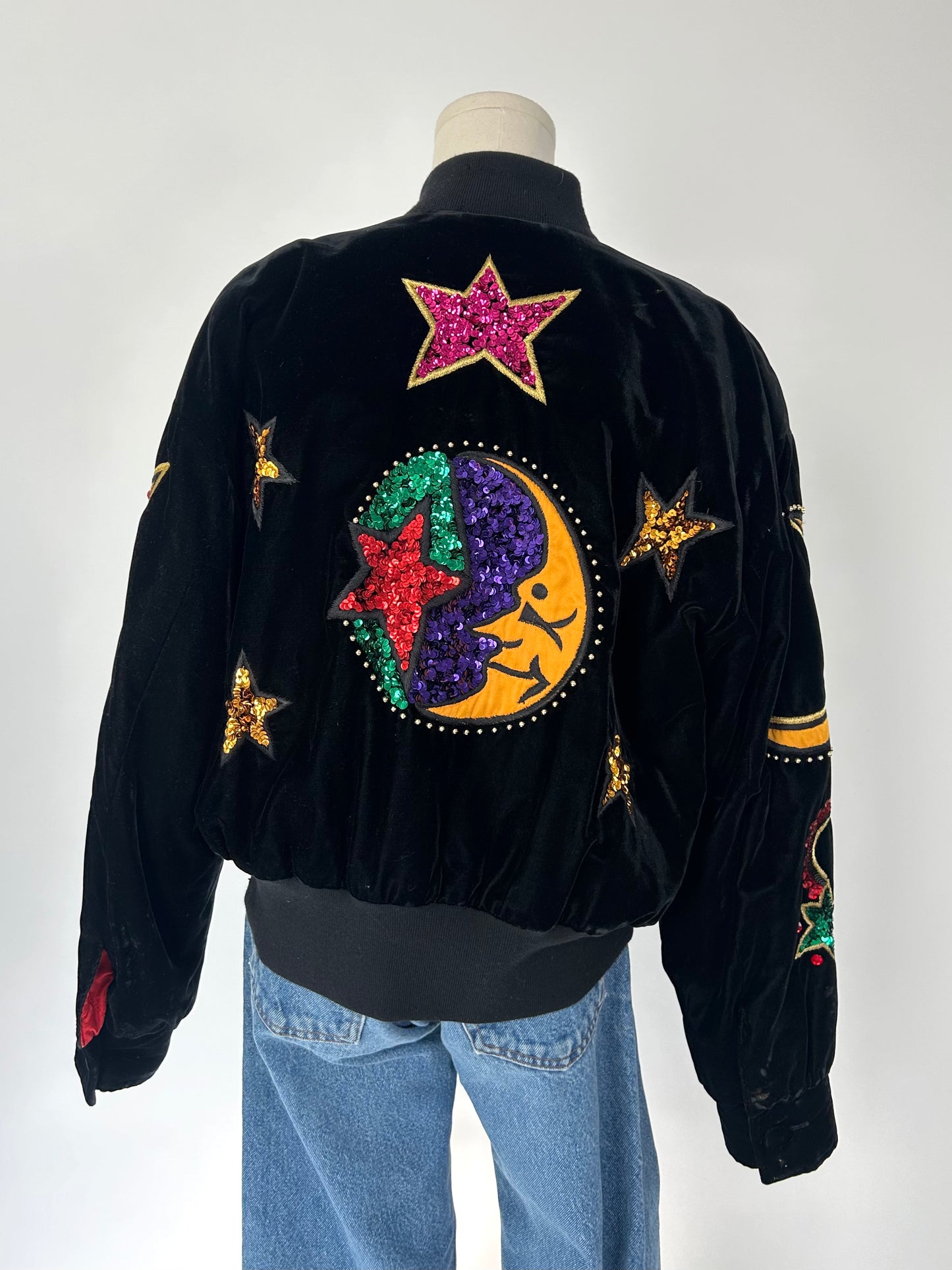 Vintage Escada Black Velvet and Sequin Jacket