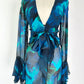 Rat and Boa Black Blue and Green Dress