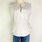 Diane Von Furstenberg Leather Peplum Top