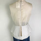 Diane Von Furstenberg Leather Peplum Top