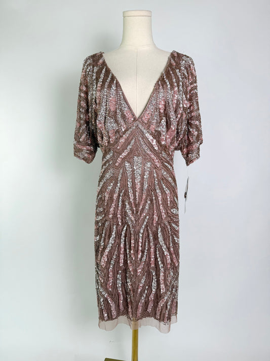 Aidan Mattox Pink Sequin Dress