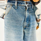 Vintage Plain Pocket Denim