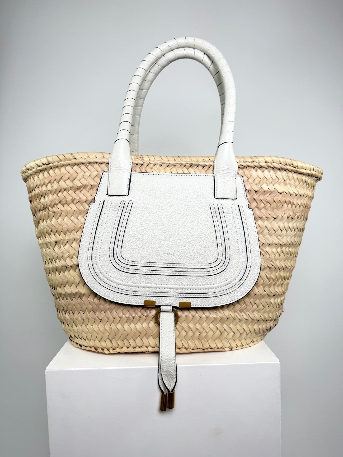 Chloe Medium Marci Straw Bag