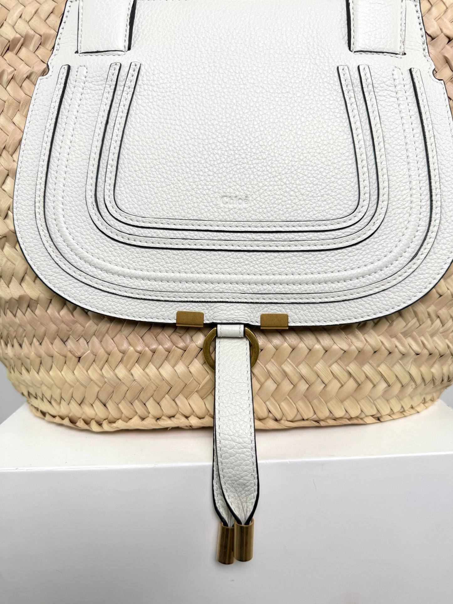 Chloe Medium Marci Straw Bag
