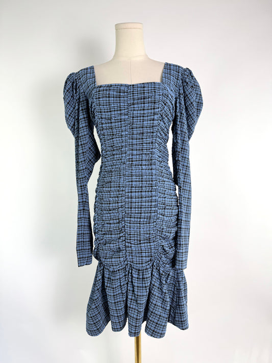 Ganni Blue and Black Dress