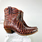 Nigros Brown and Coral Short Cowboy Boot