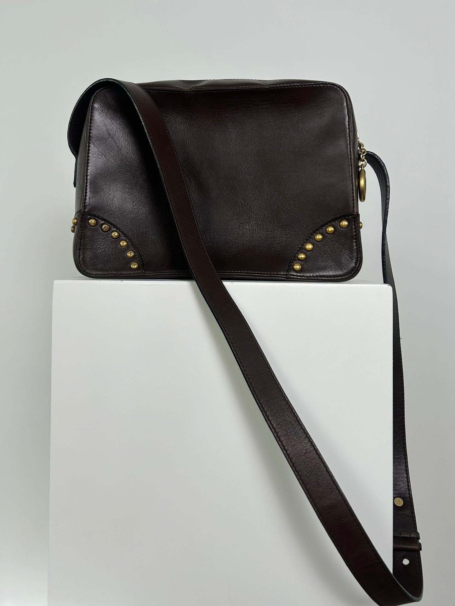 Celine Brown Studded Handbag