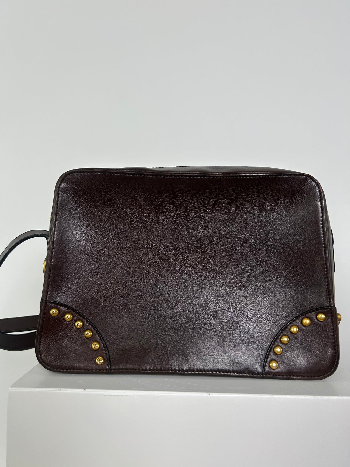 Celine Brown Studded Handbag