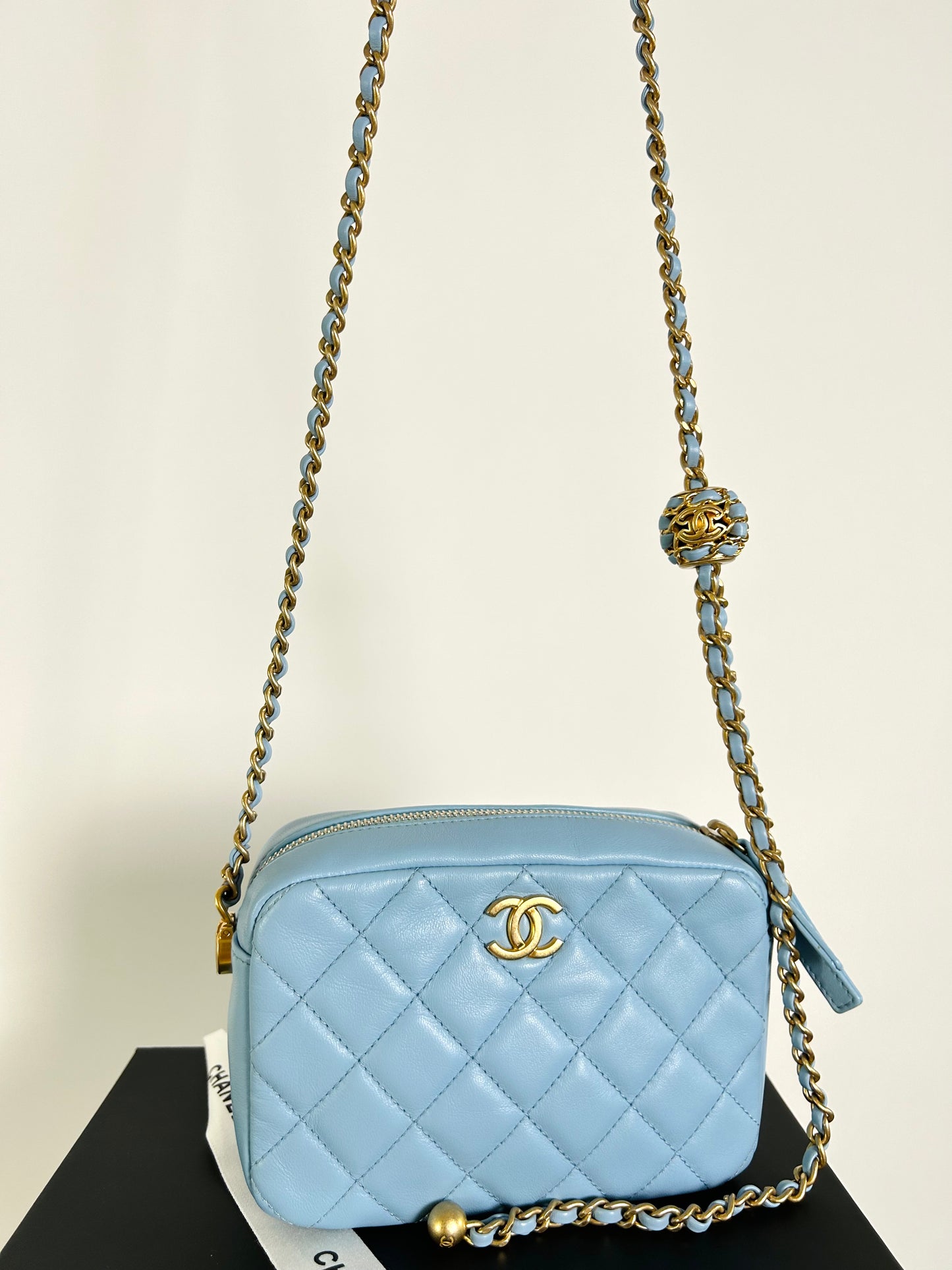 Chanel CC Pearl Crush Blue Bag