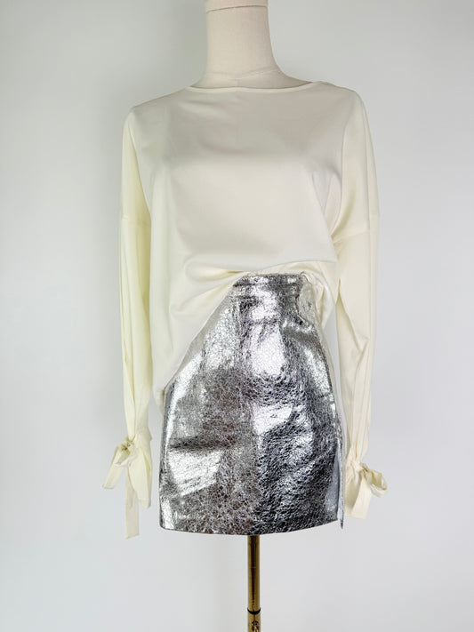 Amanda Uprichard Silver Dale Mini Skirt