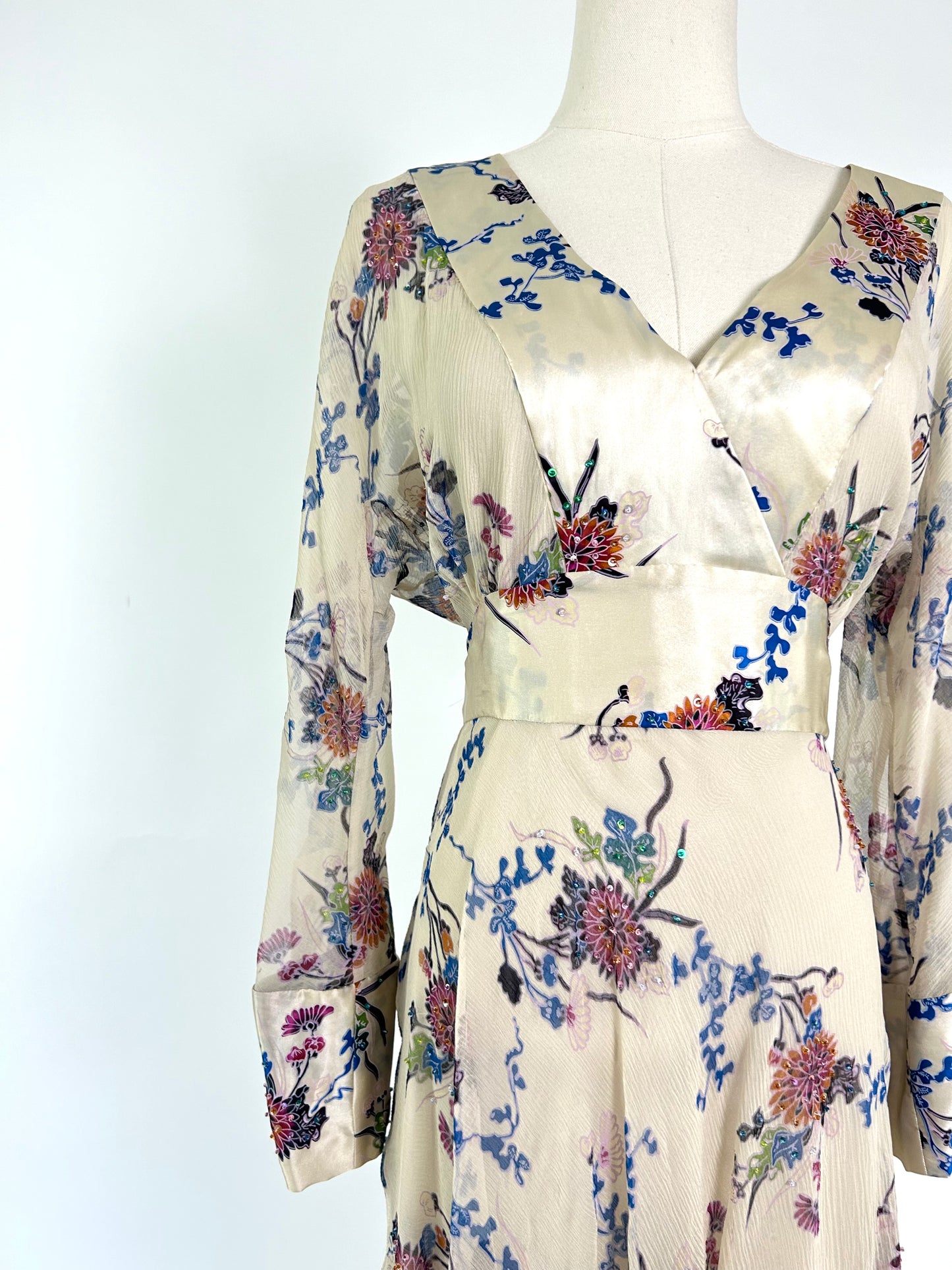 Vintage ECI New York Silk Floral Dress