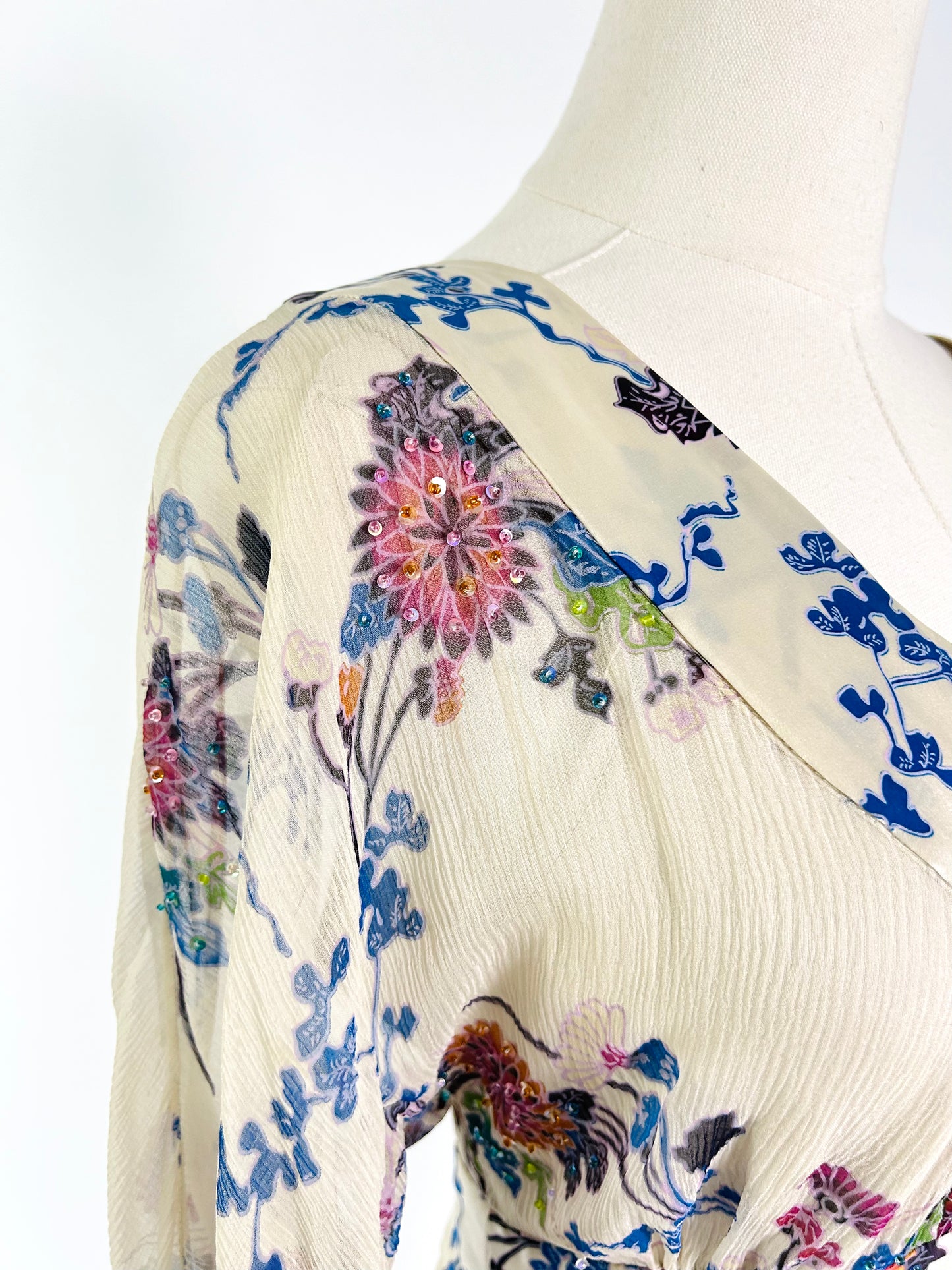 Vintage ECI New York Silk Floral Dress