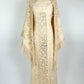 Vintage Gabii Cream Embellished Dress and Shawl