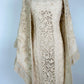 Vintage Gabii Cream Embellished Dress and Shawl