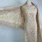 Vintage Gabii Cream Embellished Dress and Shawl