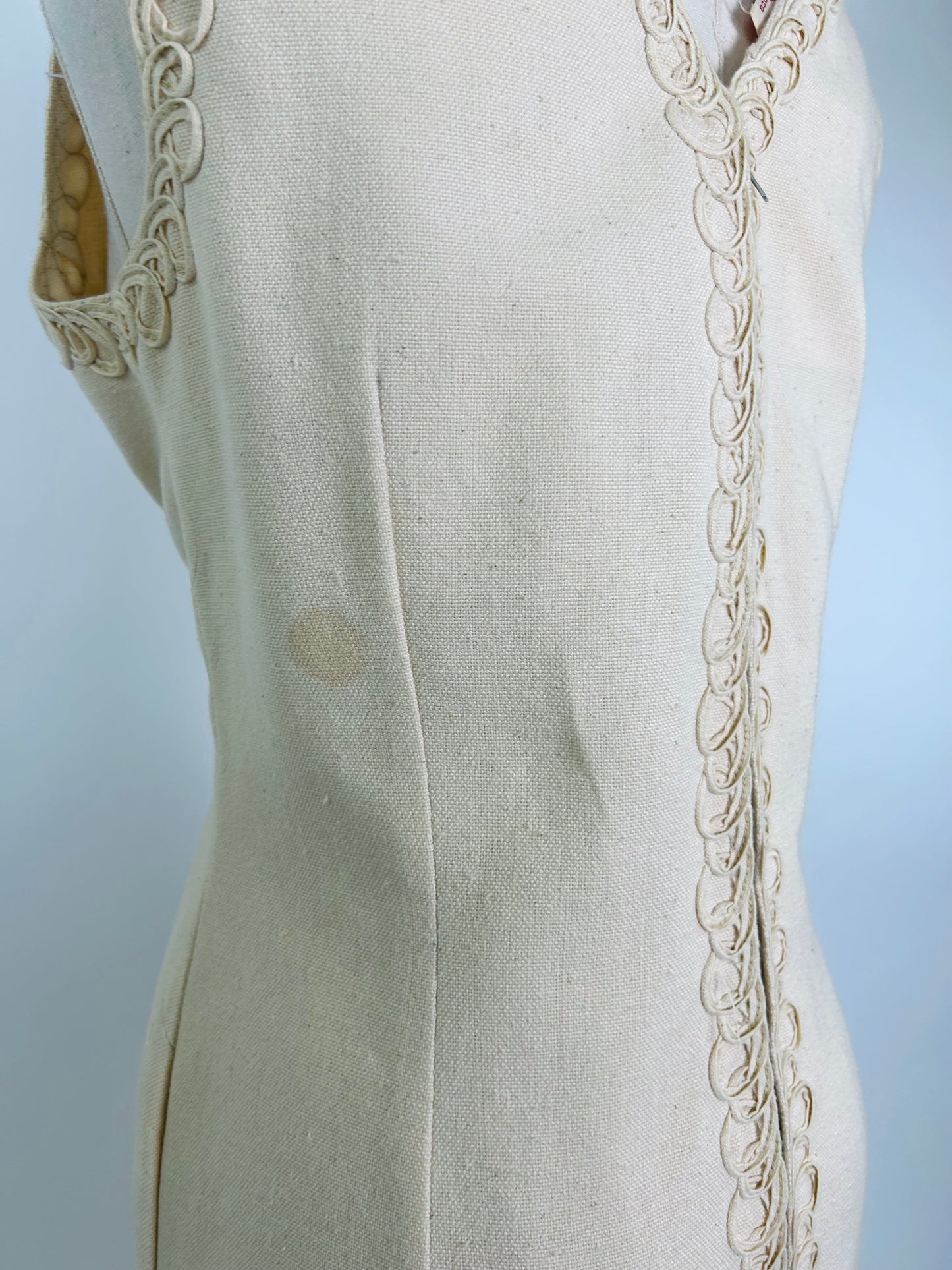 Vintage Gabii Cream Embellished Dress and Shawl