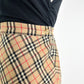 Vintage Burberry Plaid Wool Skirt