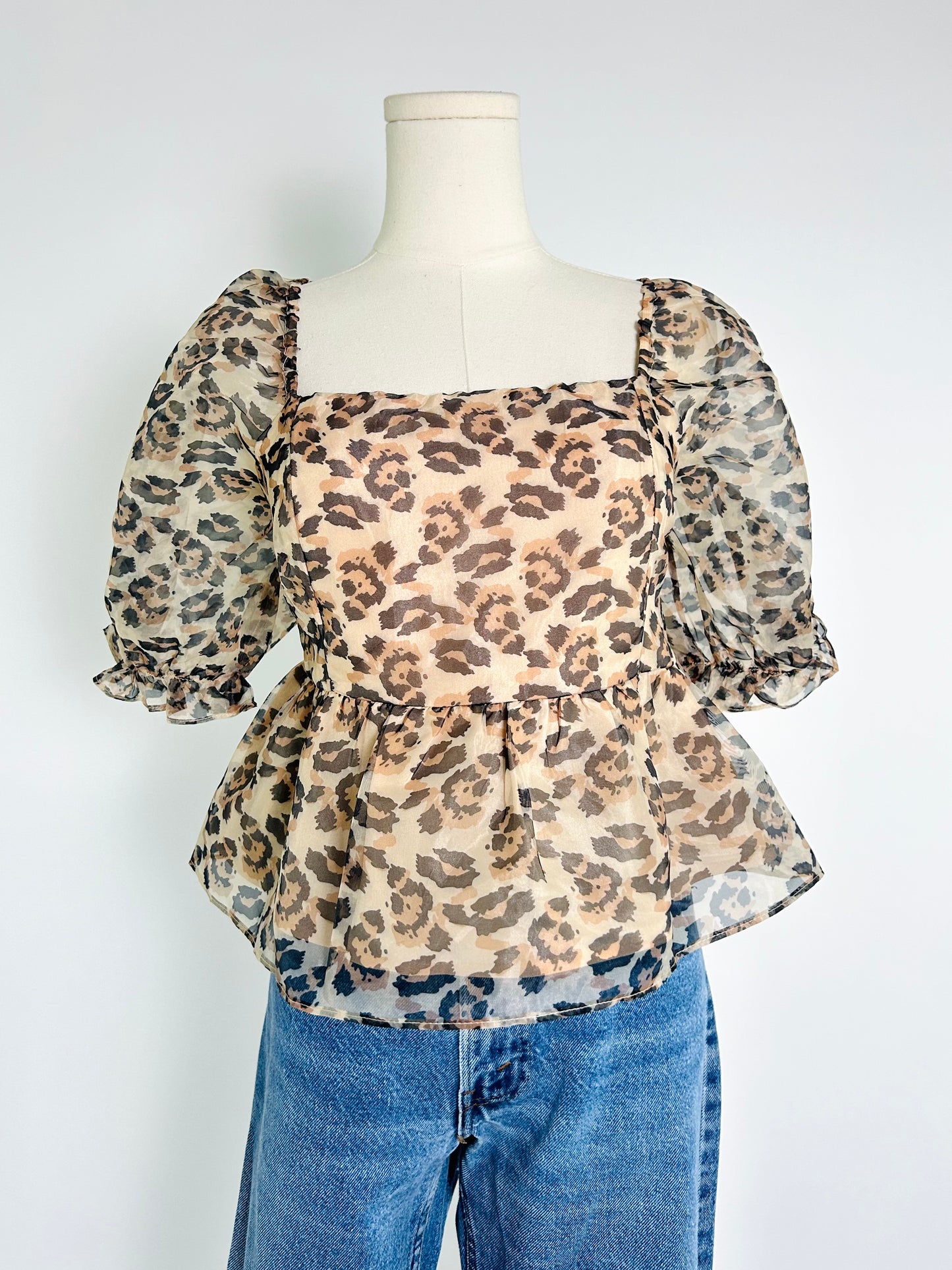 Endless Rose Leopard Chiffon Top