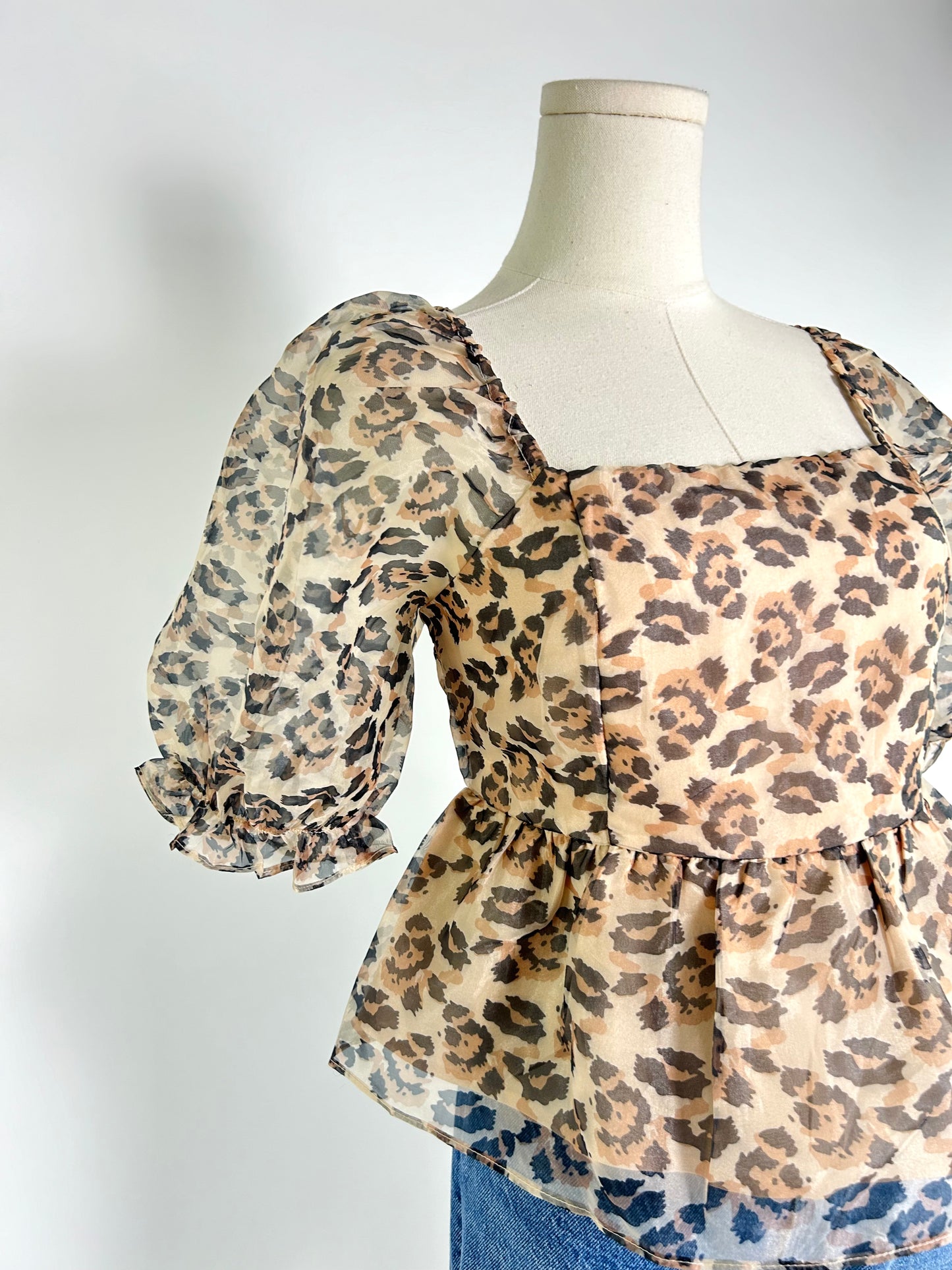 Endless Rose Leopard Chiffon Top