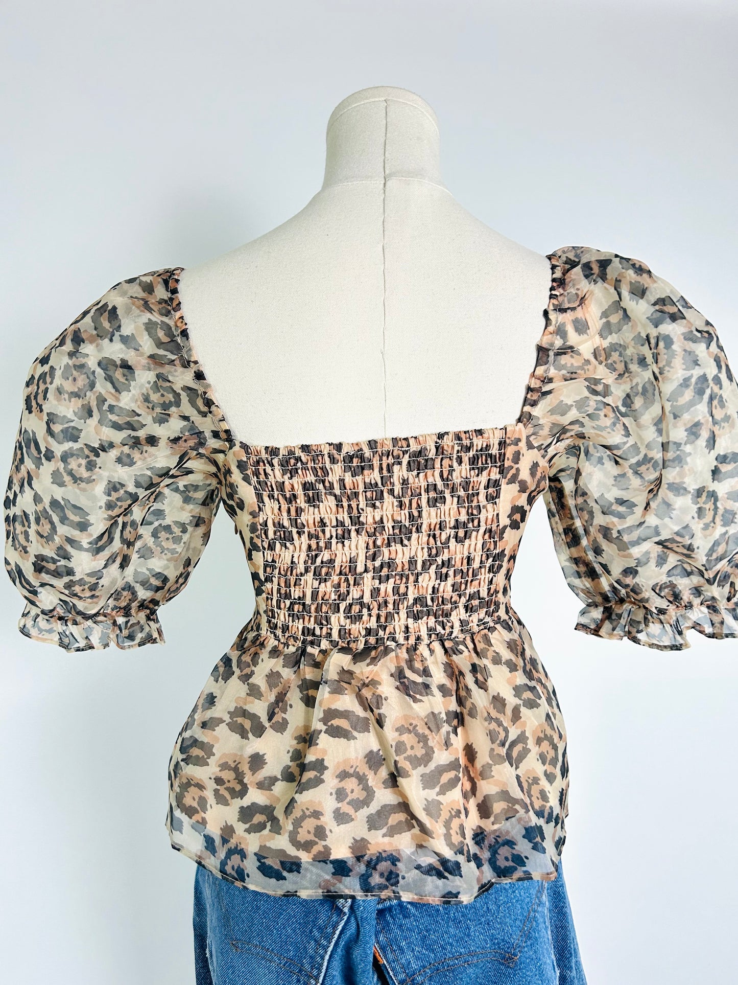 Endless Rose Leopard Chiffon Top