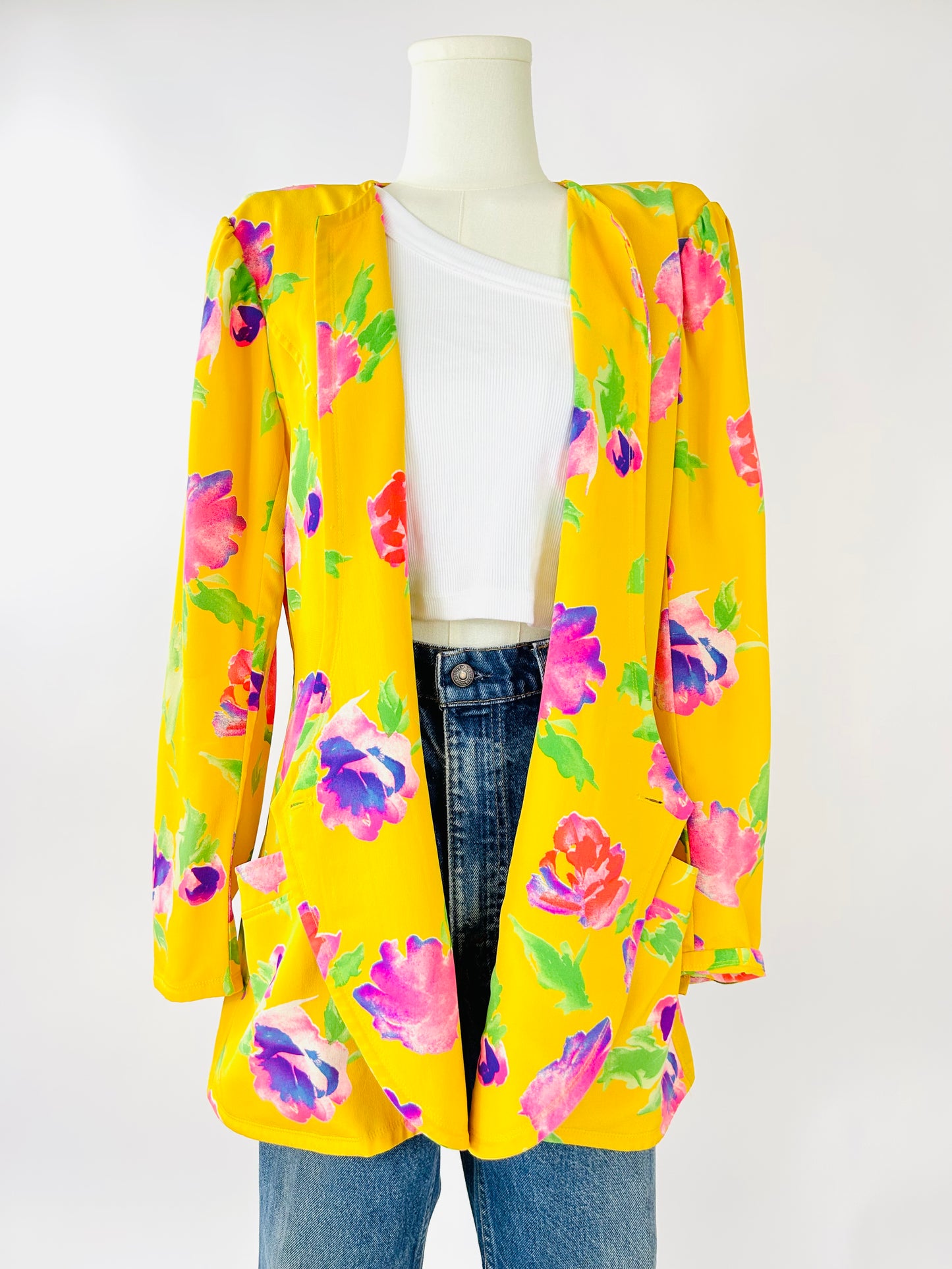 Vintage Ungaro Floral Silk Jacket
