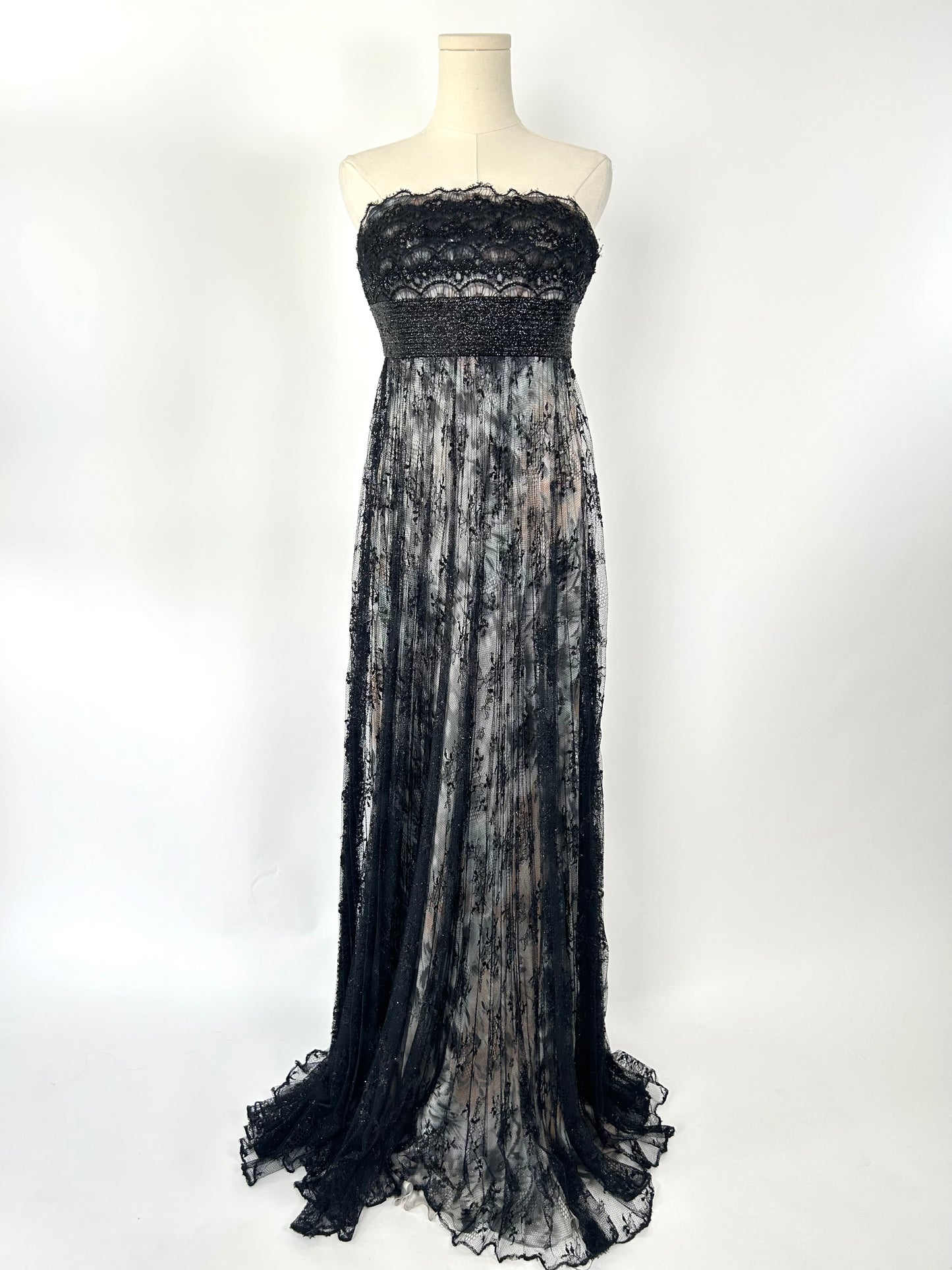 Carmen Marc Valo Black Netting Dress