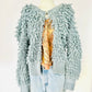 A Detacher Light Blue Fringe Cardigan