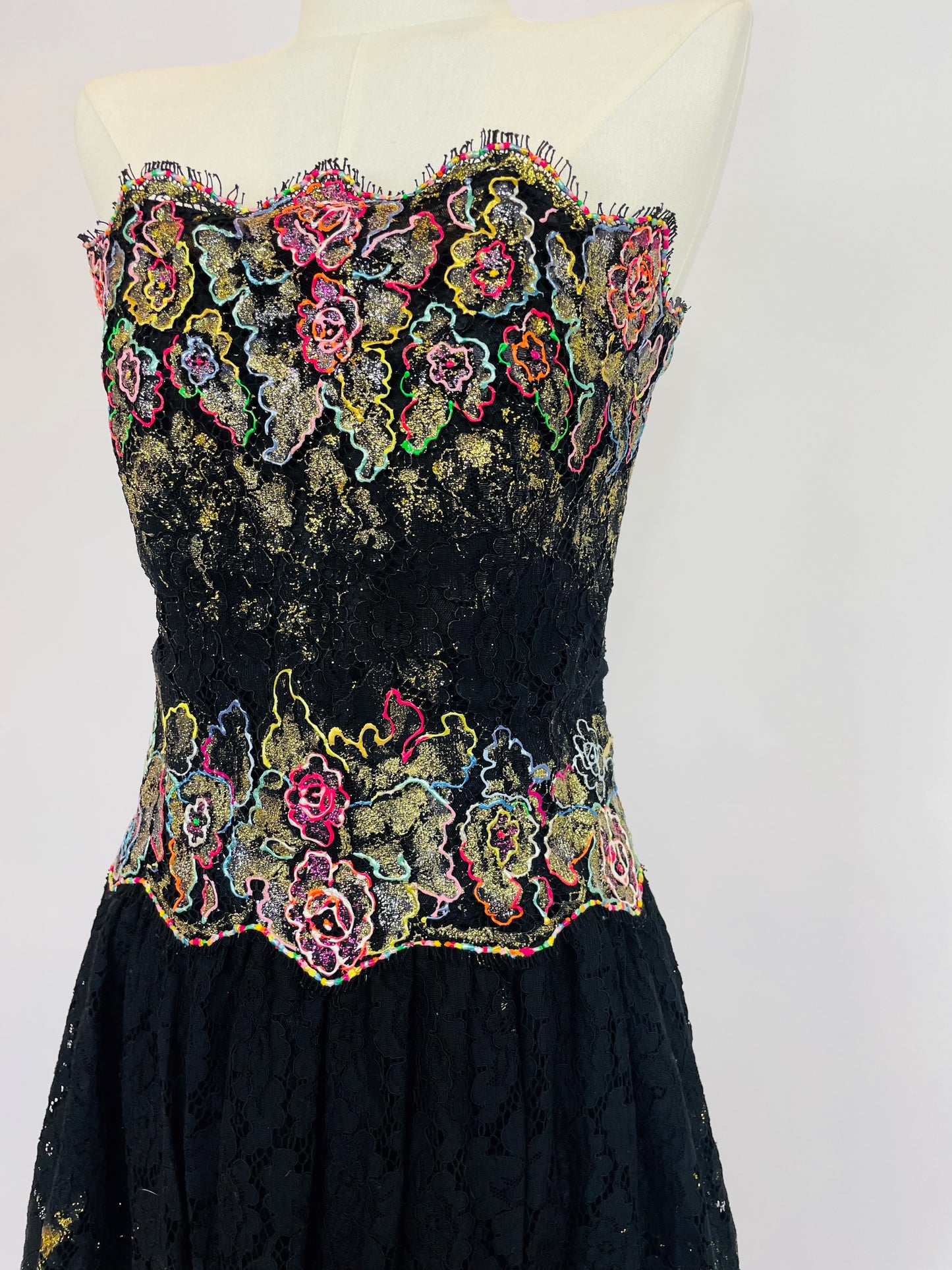 Chloe Lace Hand Painted  Dress