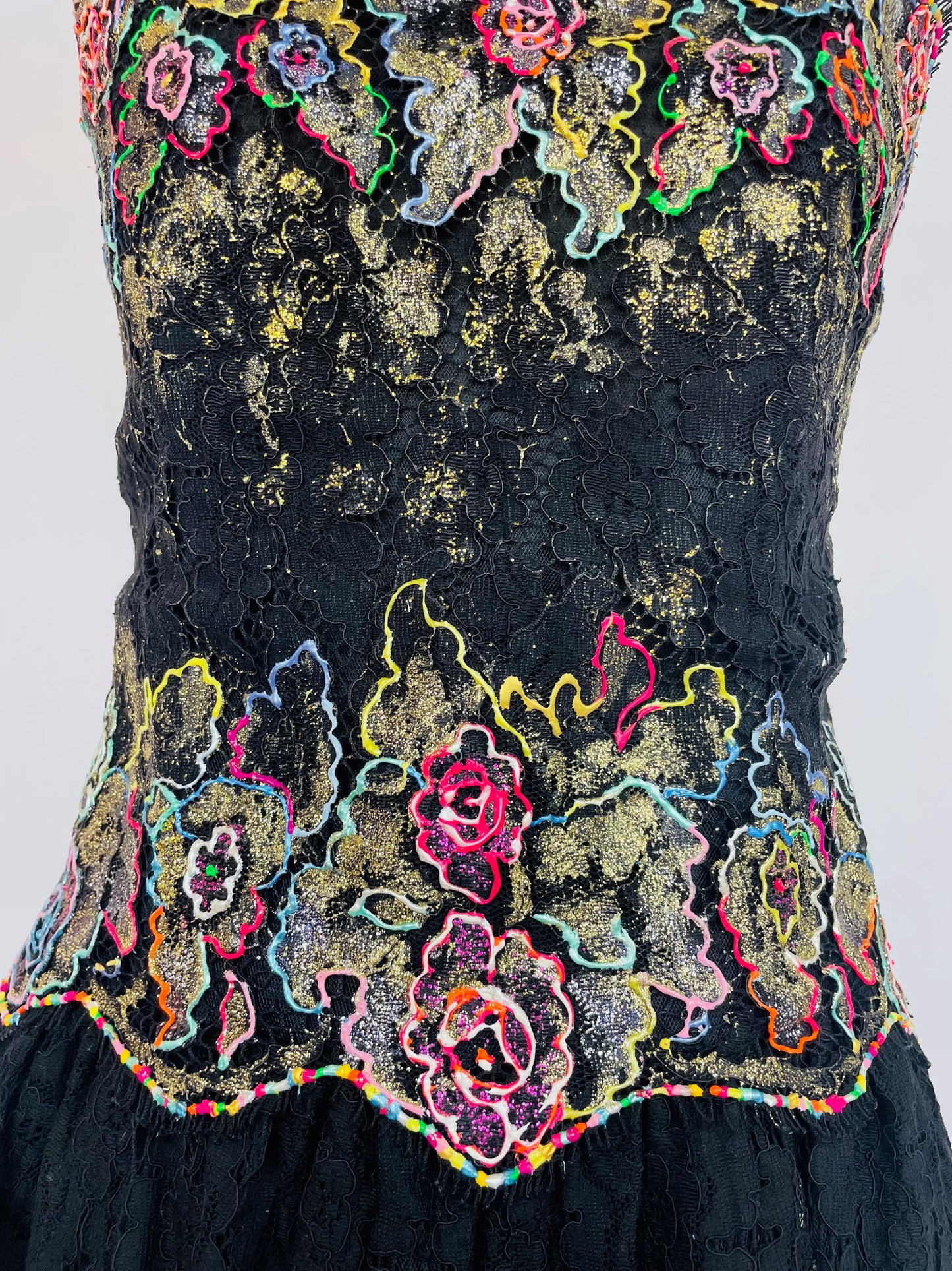 Chloe Lace Hand Painted  Dress