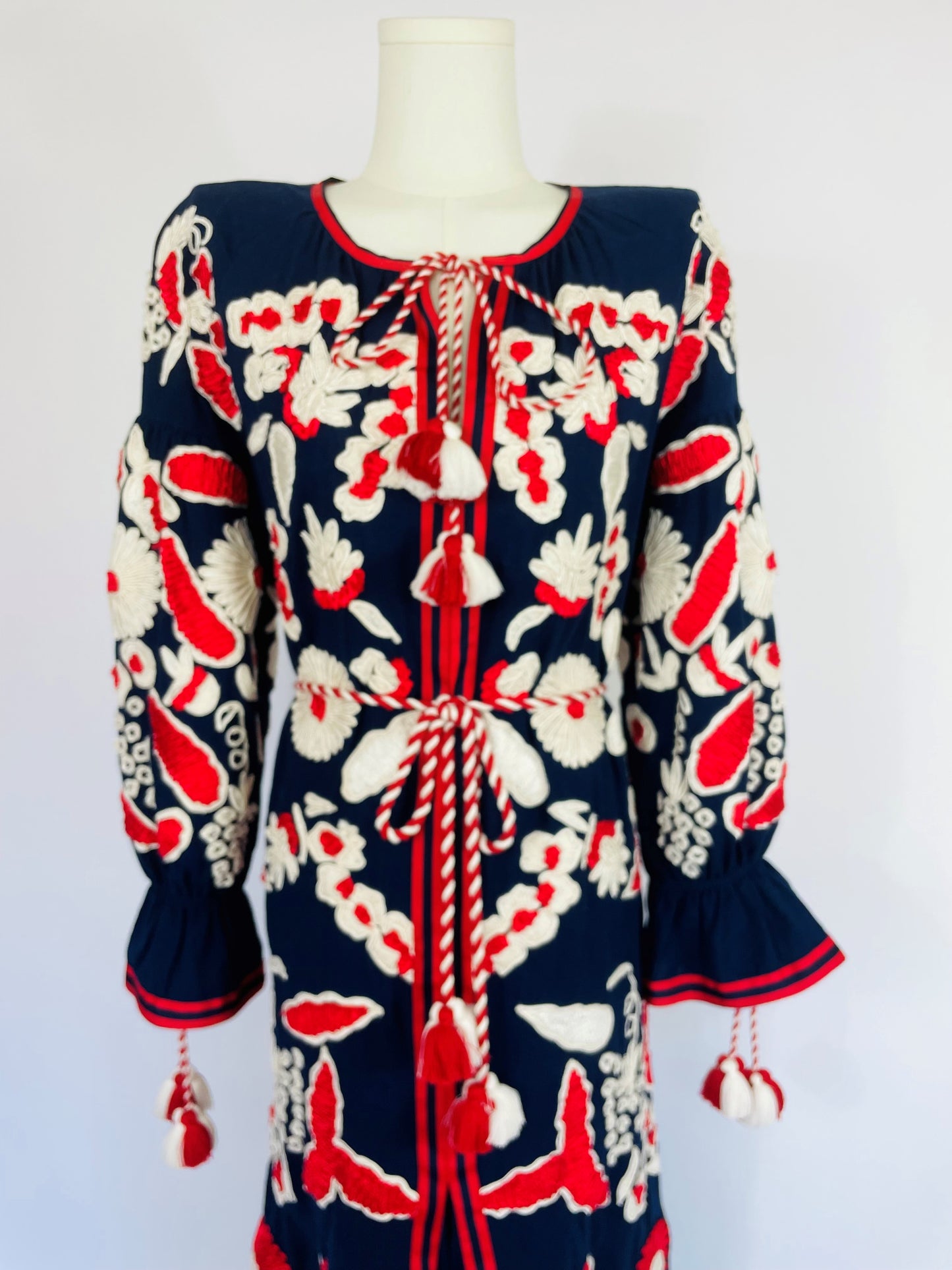 Frances Valentine Embroidered Maxi Caftan Dress