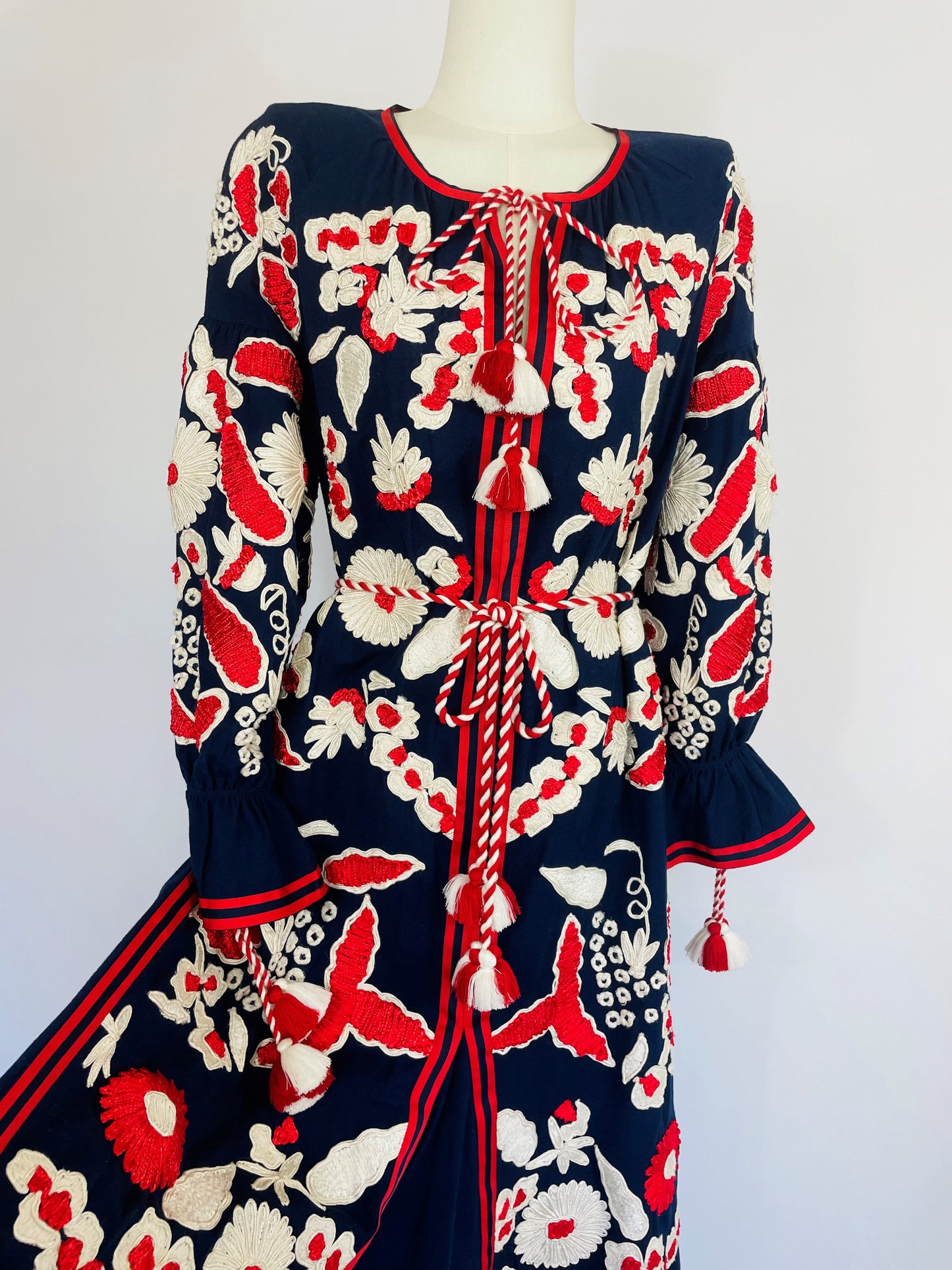 Frances Valentine Embroidered Maxi Caftan Dress